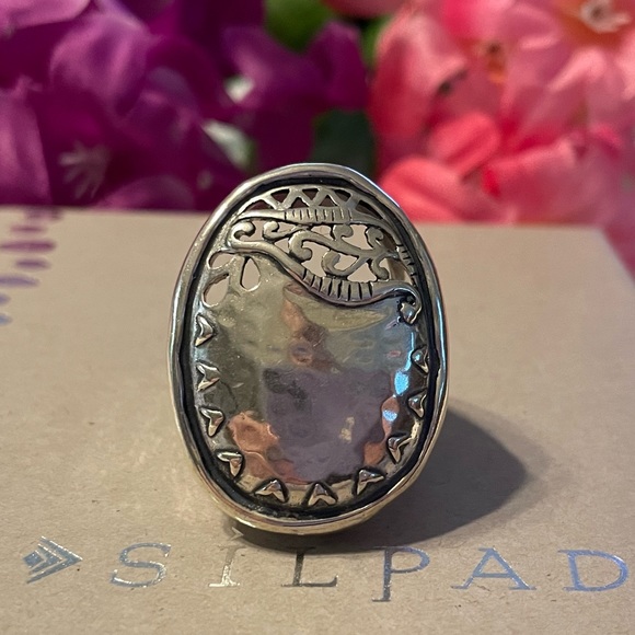 Silpada Sterling Silver ‘REFLECTION’ Statement Ring R2939 - Picture 3 of 15